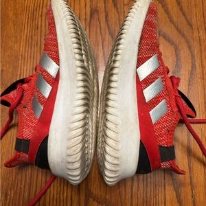 adidas Kids Red and Silver Sneakers